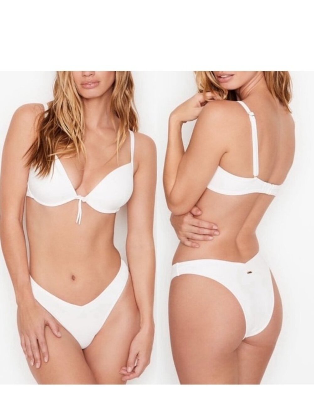 Victoria's Secret | White Brazilian Bikini Bottoms | Size Medium